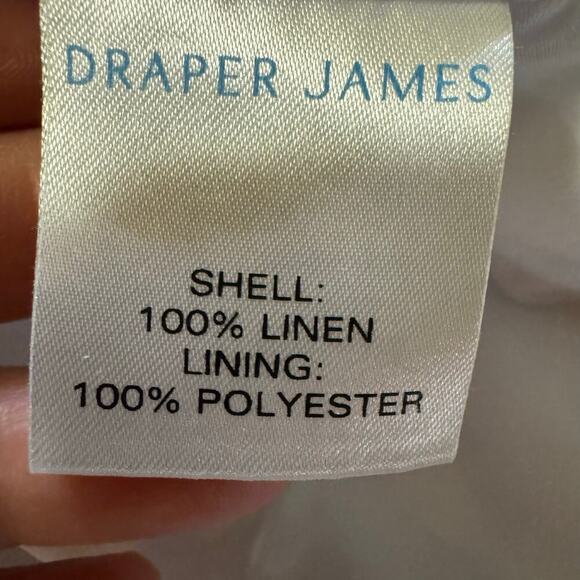 Draper James LINEN FAUX WRAP DRESS BLUE ORCHID Floral Size 18 - Picture 9 of 10